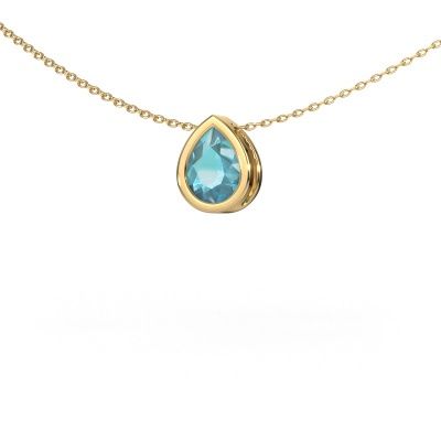 Pendant Lavon PER 585 gold blue topaz 8x6 mm