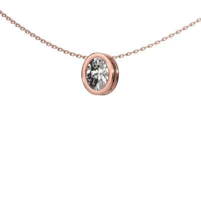 Pendant Lavon OVL 585 rose gold lab-grown diamond 0.80 crt