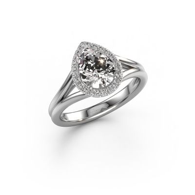 Engagement ring Verla pear 1 585 white gold diamond 1.147 crt