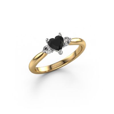 Verlobungsring Lieselot HRT 585 Gold Schwarz Diamant 0.76 crt