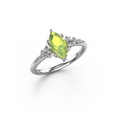 Ring Royce MRQ 585 white gold peridot 10x5 mm