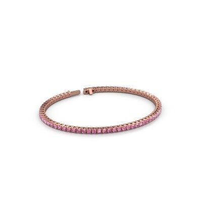 Tennis bracelet Shirley 2.2 585 rose gold pink sapphire 2.2 mm