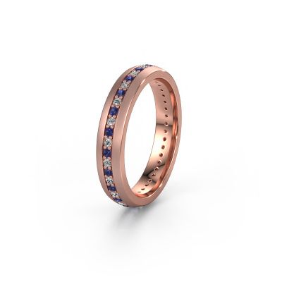 Wedding ring WH0103L24BM 585 rose gold sapphire 1.3 mm ±0.16x0.08 in