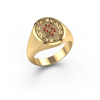 Men's ring Ruan 585 gold ruby 1 mm