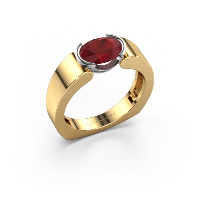 Ring Tonya 585 gold ruby 8x6 mm