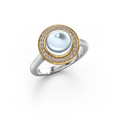 Ring Alisa 585 white gold aquamarine 8 mm
