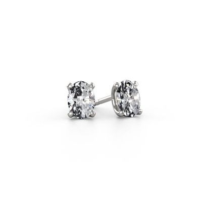 Stud earrings Sam OVL 585 white gold lab grown diamond 0.70 crt
