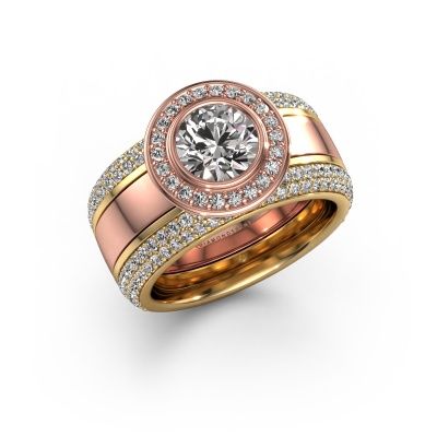 Ring Roxie 585 rose gold lab grown diamond 2.06 crt