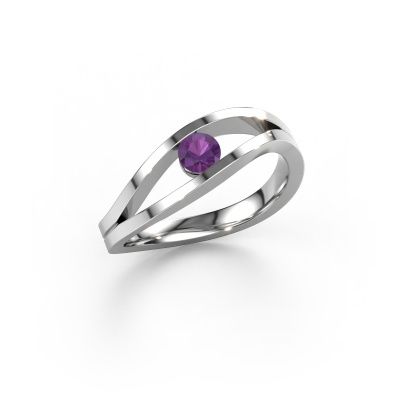 Engagement ring Sigrid 1 950 platinum amethyst 3.7 mm