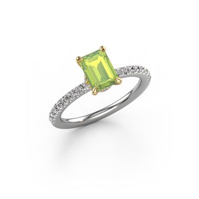 Verlobungsring Crystal EME 4 585 Weißgold Peridot 7x5 mm
