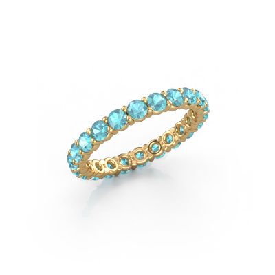 Stackable ring Heddy rnd 2.7 585 gold blue topaz 2.7 mm