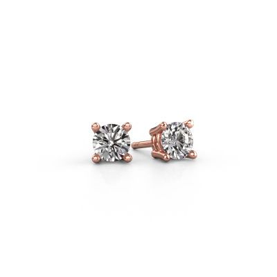 Stud earrings Jannette 585 rose gold diamond 0.40 crt
