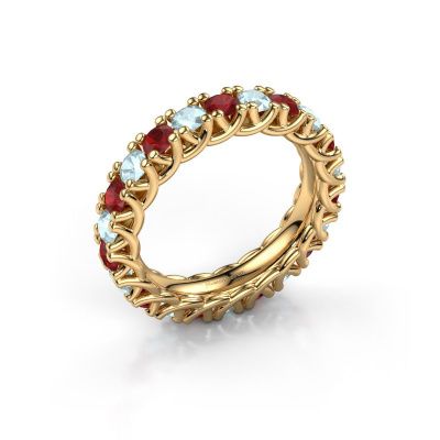 Ring Fenna 585 goud robijn 3 mm