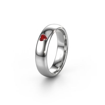 Bague d'amitié WH0101L35BPHRT 950 platine rubis ±5x2 mm