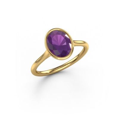 Engagement ring Lavon OVL 585 gold amethyst 9x7 mm