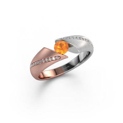 Verlobungsring Hojalien 2 585 Roségold Citrin 4.2 mm