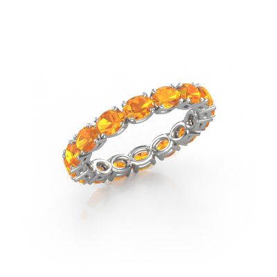 Ring Vivienne OVL 4x3 585 Weißgold Citrin 4x3 mm