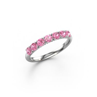 Ring Vivienne Half 950 platinum pink sapphire 2.9 mm
