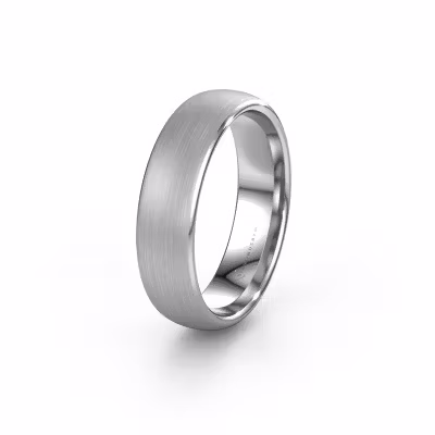 Wedding ring WH0100M36BM 585 white gold ±6x2 mm