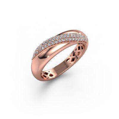 Ring Rosie 585 rosé goud zirkonia 0.9 mm