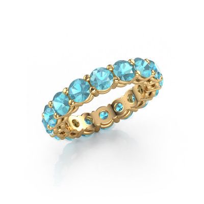 Stackable ring Michelle full 4.2 585 gold blue topaz 4.2 mm