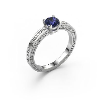 Verlobungsring Claudette 1 585 Weißgold Saphir 5 mm