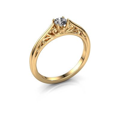 Verlovingsring Shannon rnd 585 goud diamant 0.25 crt
