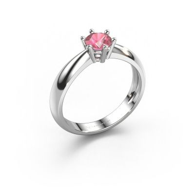 Engagement ring Fay 585 white gold tourmaline pink 5 mm