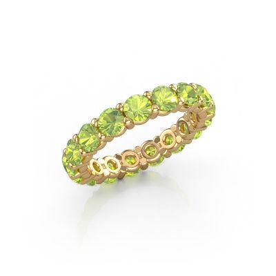Stackable ring Heddy rnd 3.7 585 gold peridot 3.7 mm