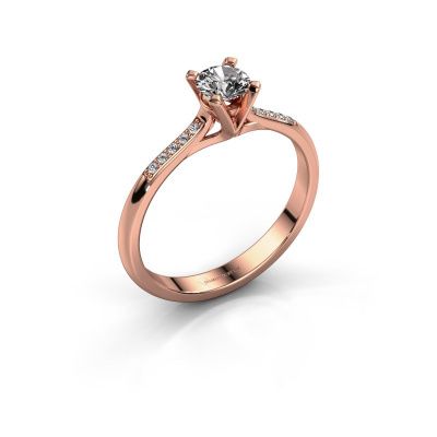 Engagement ring Isa 2 585 rose gold diamond 0.30 crt