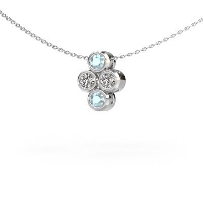 Pendant Judi 585 white gold aquamarine 3.4 mm