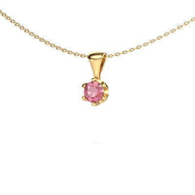 Necklace Fran 585 gold tourmaline pink 5 mm