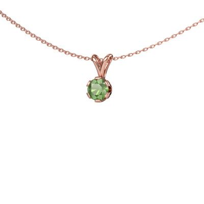 Pendant Julia 585 rose gold tourmaline green 5 mm