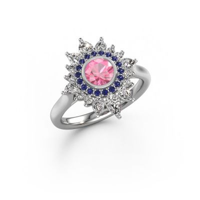 Engagement ring Tianna 585 white gold pink sapphire 5 mm