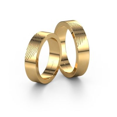 Freundschaftsringe set WHR0418LM2 ±5x2 mm 14 Karat Gold