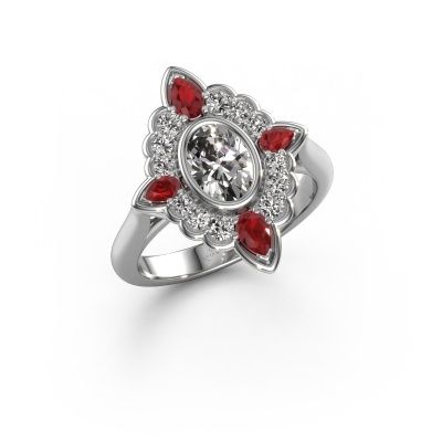 Engagement ring Door 585 white gold lab grown diamond 0.992 crt