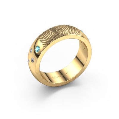 Alliance Minke 585 or jaune ±6x2.3 mm topaze bleue