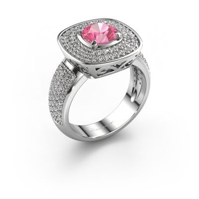 Ring Eliana 585 Weißgold Pink Saphir 6 mm