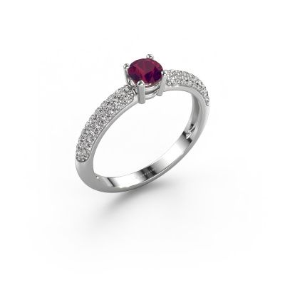 Ring Marjan 585 white gold rhodolite 4.2 mm