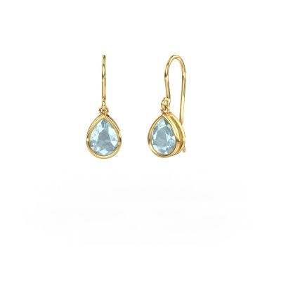 Earrings Lavon PER 585 gold aquamarine 8x6 mm