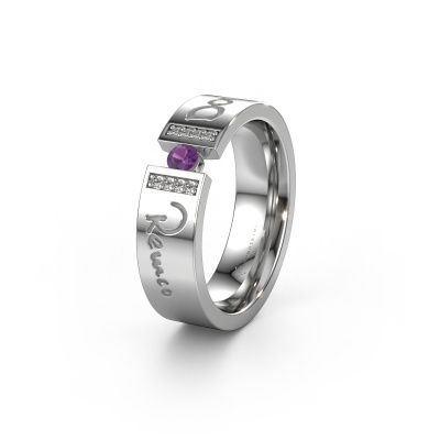 Trauring WH2094L16C 950 Platin ±6x2.2 mm Amethyst