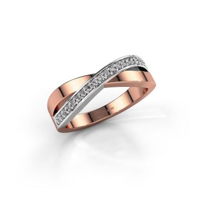 Ring Kaley 585 rosé goud diamant 0.143 crt