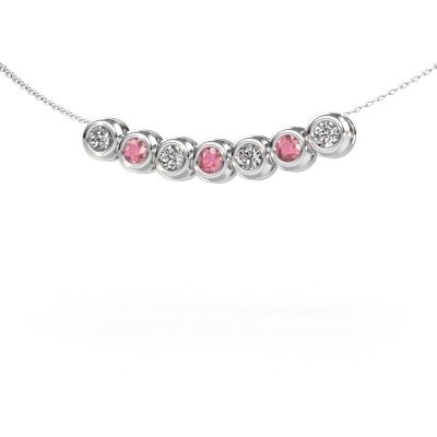 Necklace Kim 7 585 white gold tourmaline pink 3.4 mm
