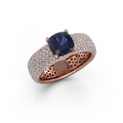 Engagement ring Darcy 585 rose gold sapphire 7 mm