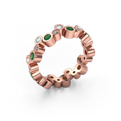 Ring Tessa 585 rose gold emerald 2.5 mm