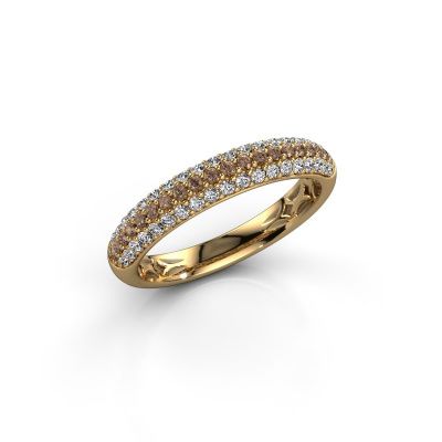 Ring Emely 2 585 goud bruine diamant 0.557 crt
