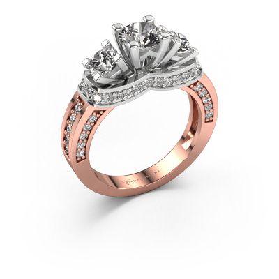 Engagement ring Phileine 585 rose gold diamond 1.495 crt