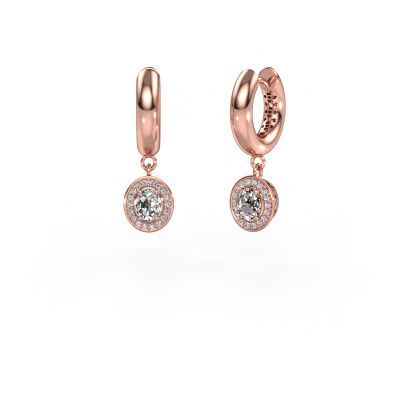 Pendants d'oreilles Annett 585 or rose diamant 0.880 crt