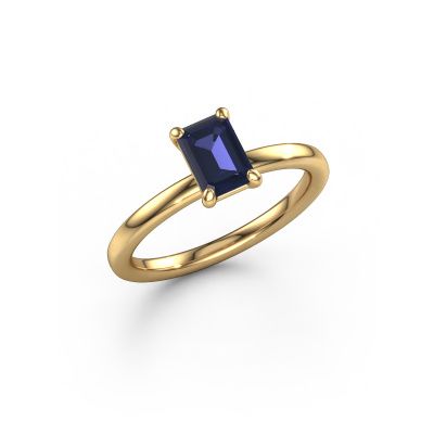 Engagement ring Simone EME 1 585 gold sapphire 6.5x4.5 mm