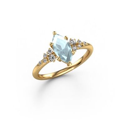 Ring Royce MRQ 585 gold aquamarine 10x5 mm